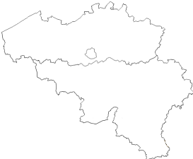 Carte de la Belgique, réseau des Arcadies